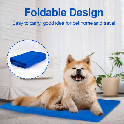 Dog Cooling Mat, Pet Cooling Mat For Dogs And Cats, Pressure Activated Dog Cooling Pad, No Water Or Refrigeration Needed, Non-Toxic Gel